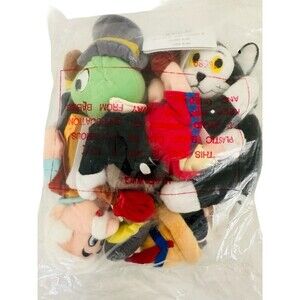 Disney Store Pinocchio Jiminy Cricket Set Of 4 Mini Bean Bag Plush 8” Sealed NWT